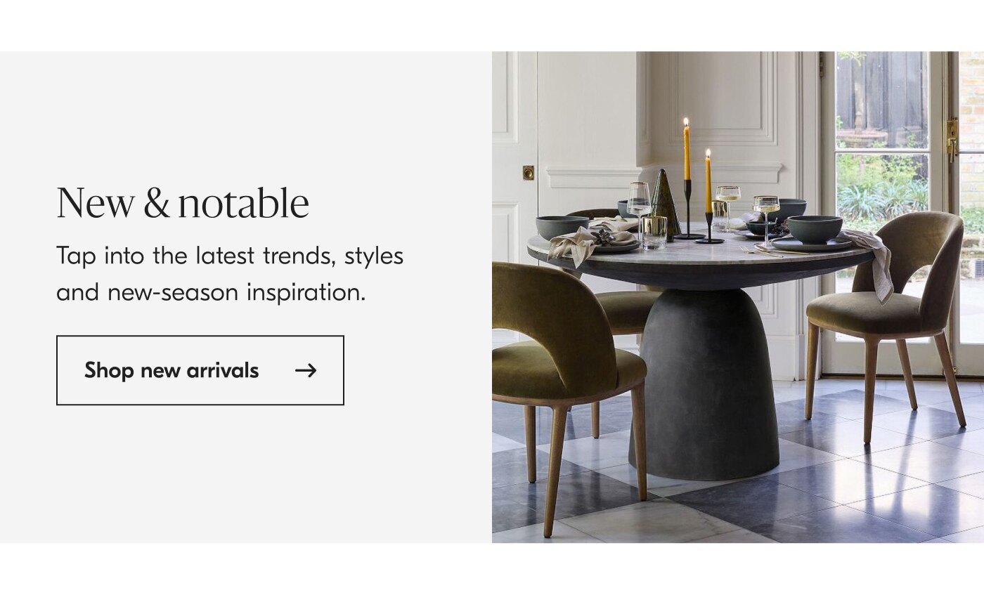 New & notable - Tap into the latest trends, styles and new-season inspiration. Shop new arrivals