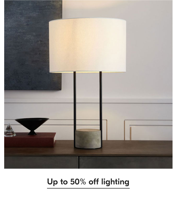 Up to 50% off lighting