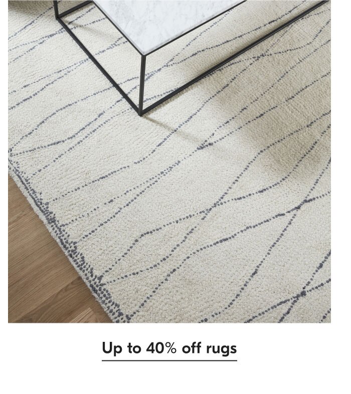 Up to 40% off rugs