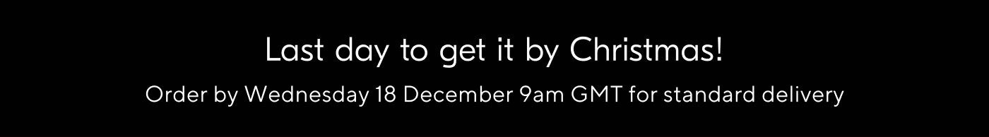 Last day to get it by Christmas! Order by Wednesday 18 December 9am GMT for standard delivery