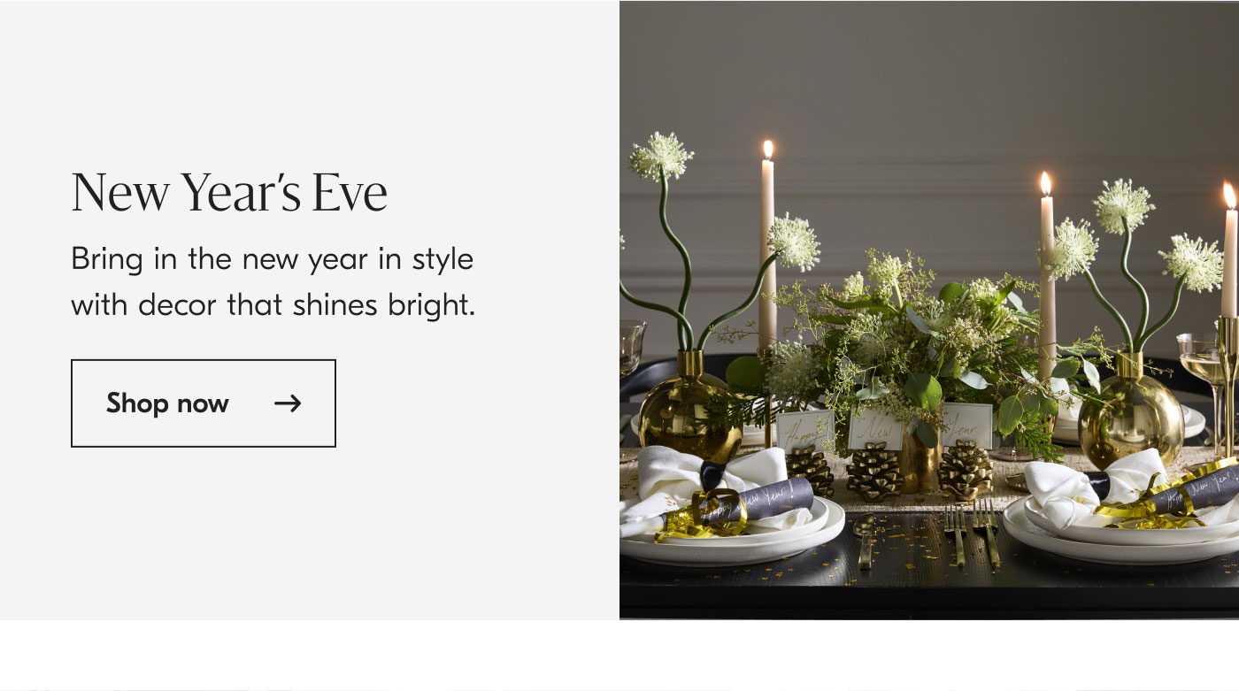 New Year's Eve - Bring in the new year in style with decor that shines bright. Shop now