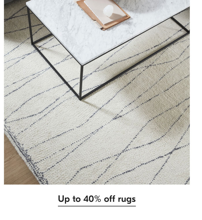 Up to 40% off rugs