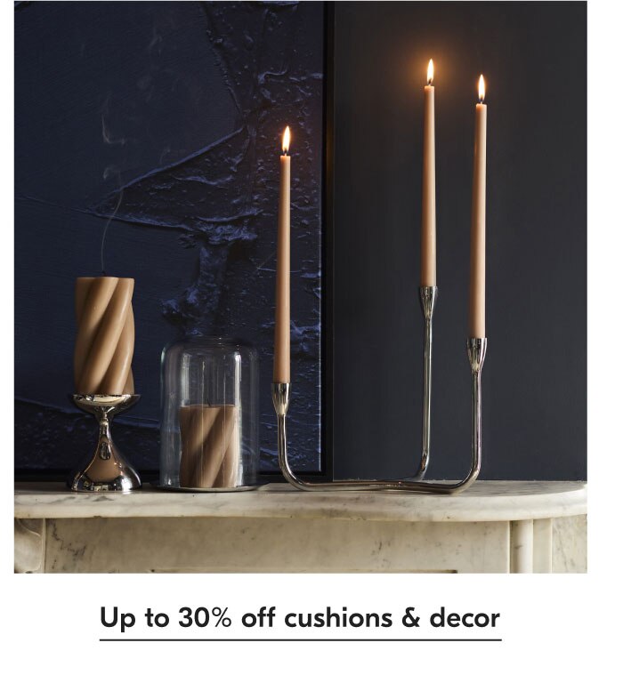 Up to 50% off cushions & decor