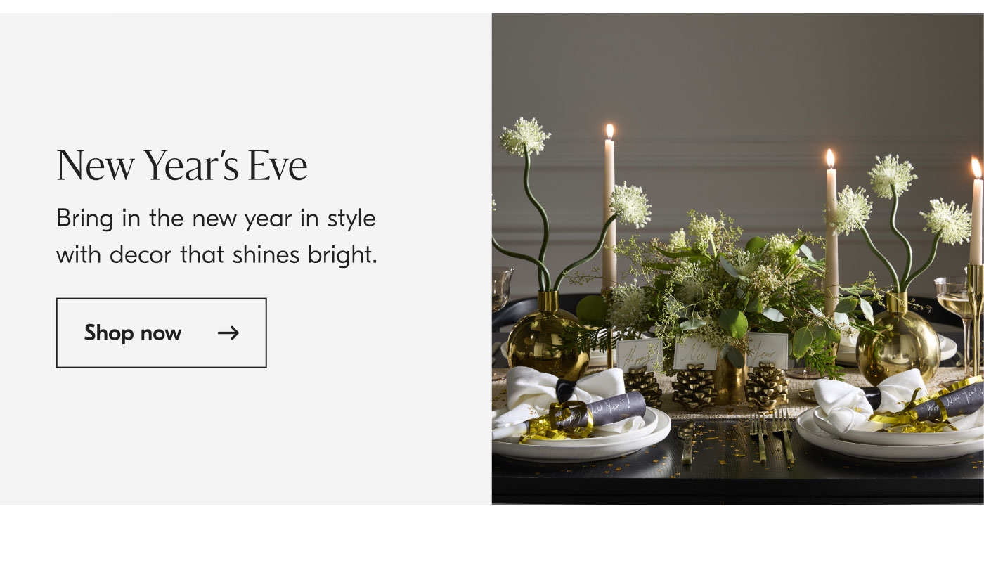 New Year's Eve - Bring in the new year in style with decor that shines bright. Shop now