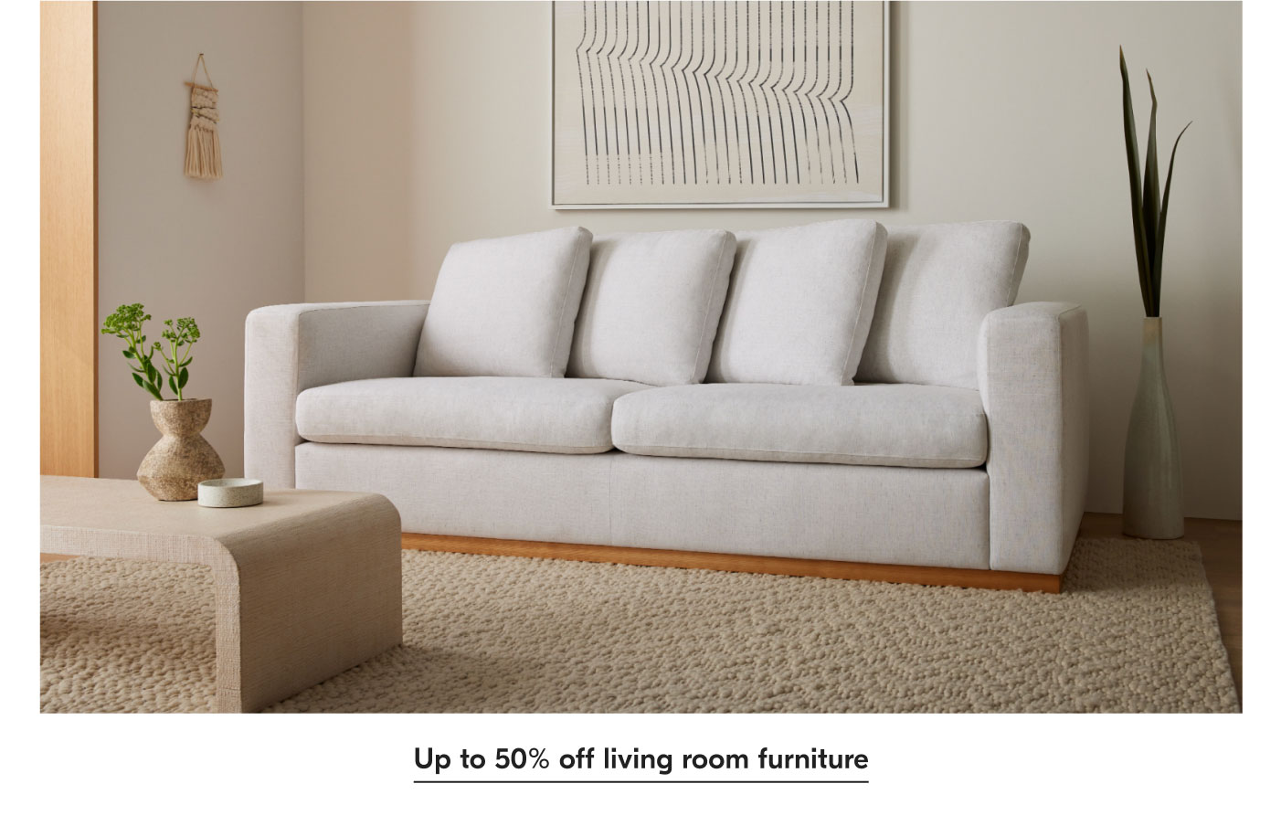 Up to 50% off living room furniture