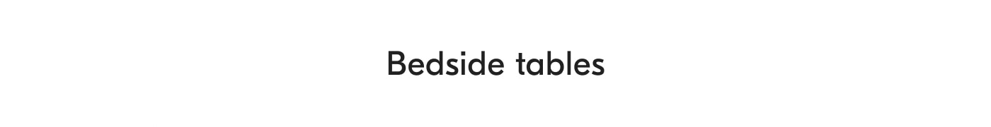 Bedside tables