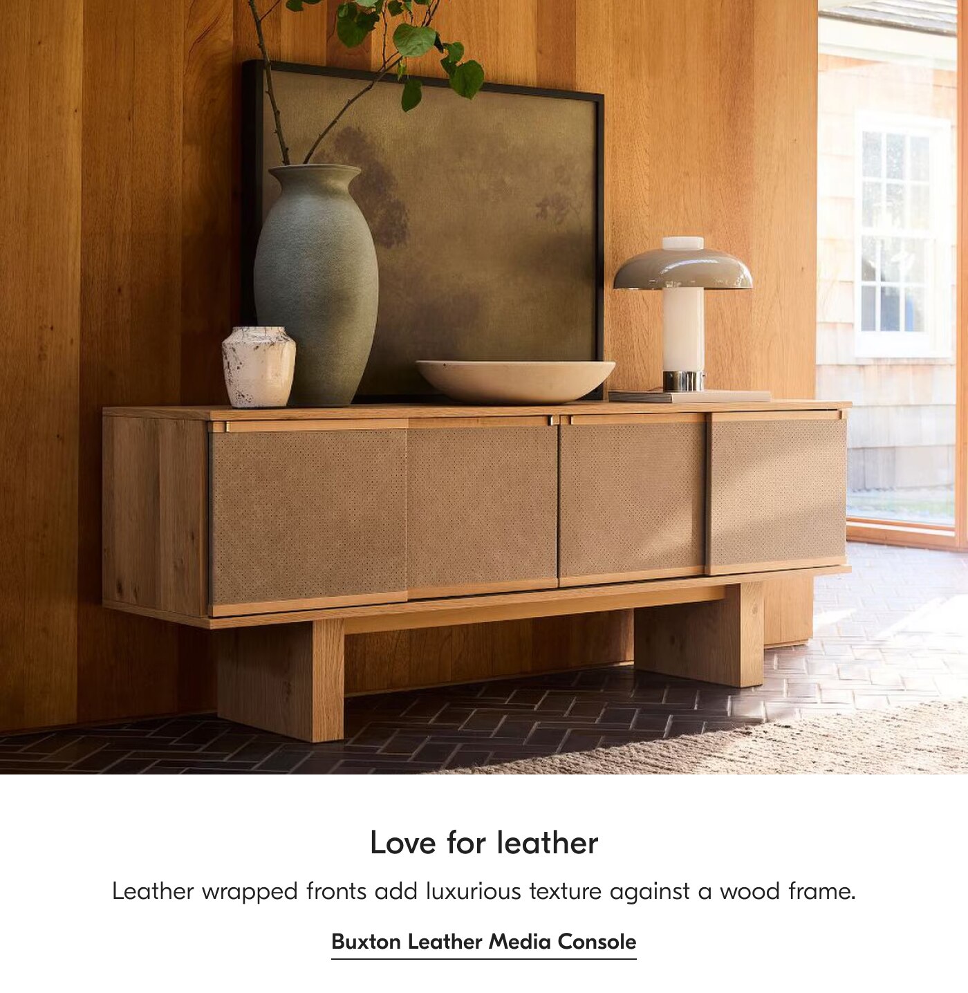 Love for leather - Buxton Leather Media Console