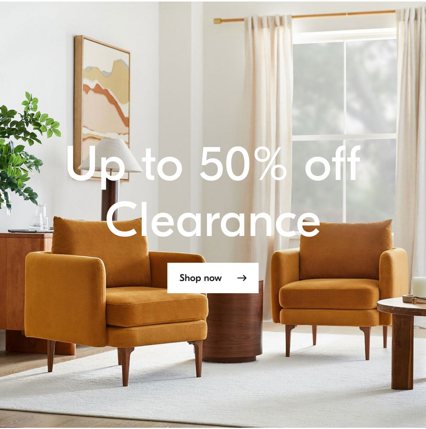 Up to 50% off clearance - shop now