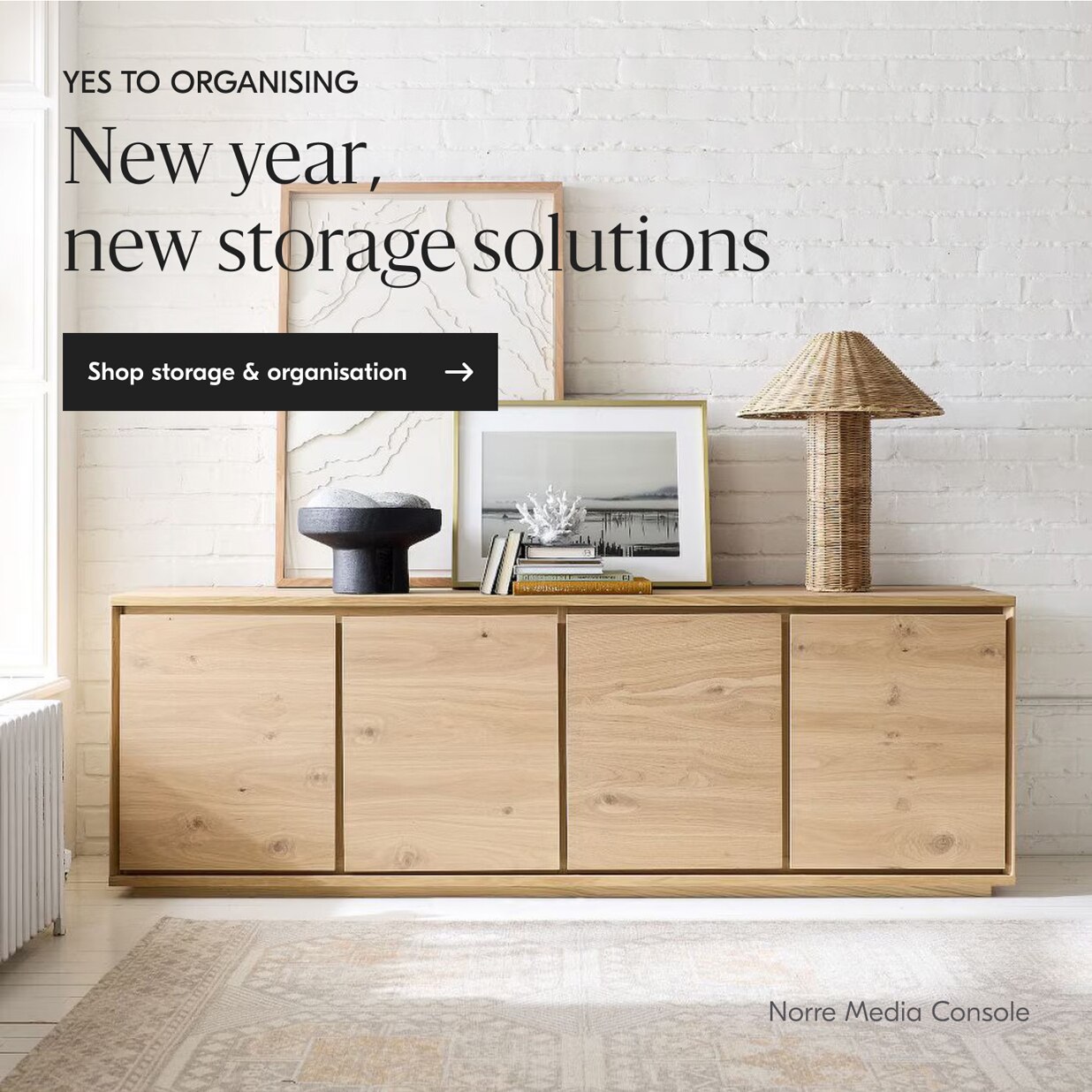 New year, new storage solutions - Shop storage & organisation - Norre Media Console