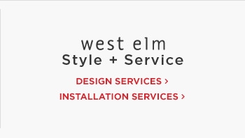 west elm design lab. Free design services + installation services from $129
