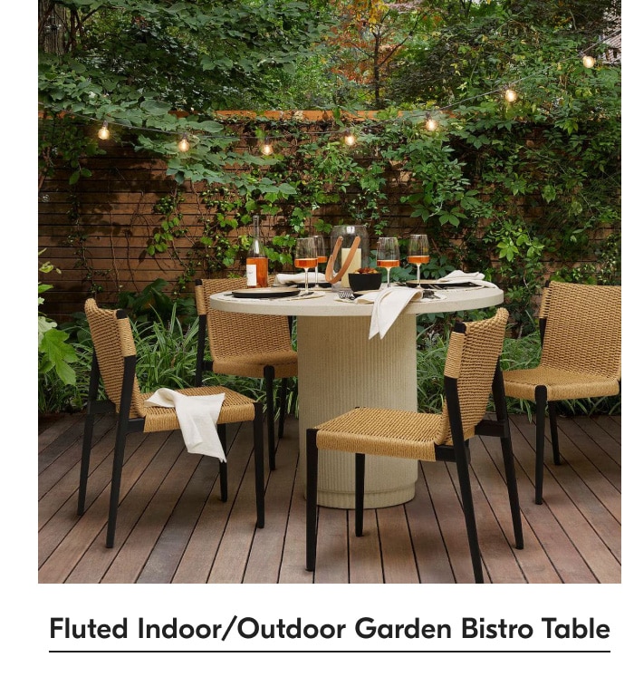 Fluted Indoor/Outdoor Garden Bistro Table