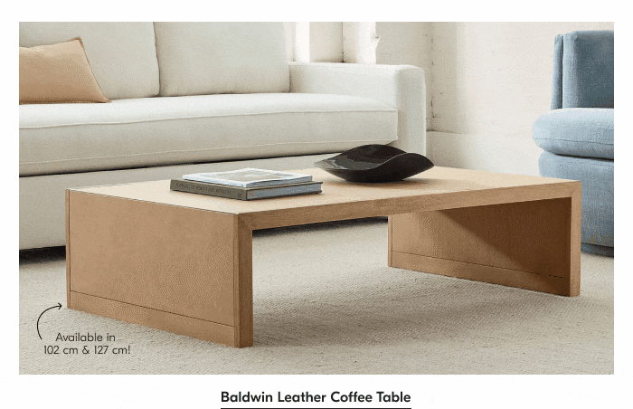 Baldwin Leather Coffee Table