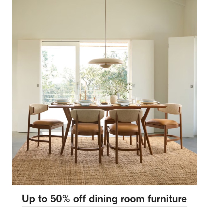 Up to 50% off dining room furniture