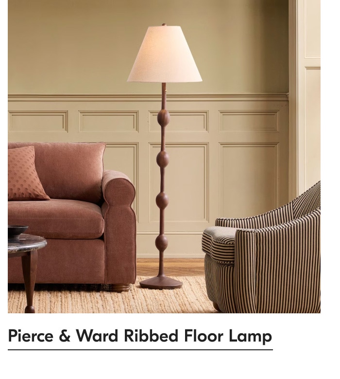 Pierce & Ward Ribbed Floor Lamp