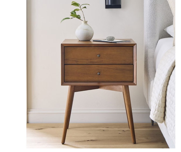 Mid-Century Modern Closed Bedside Table