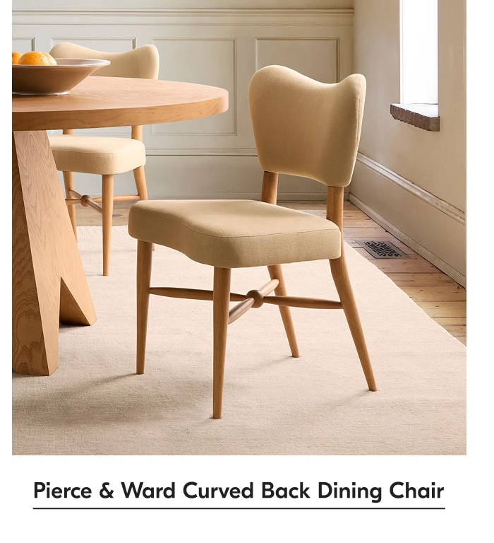 Pierce & Ward curved back dining chair