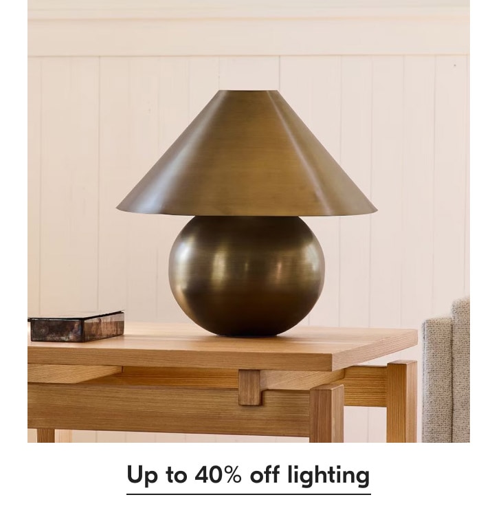 Up to 40% off lighting