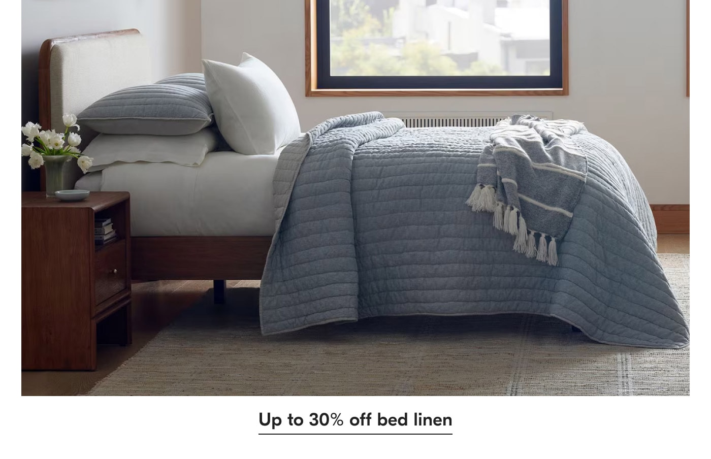 Up to 30% off bed linen