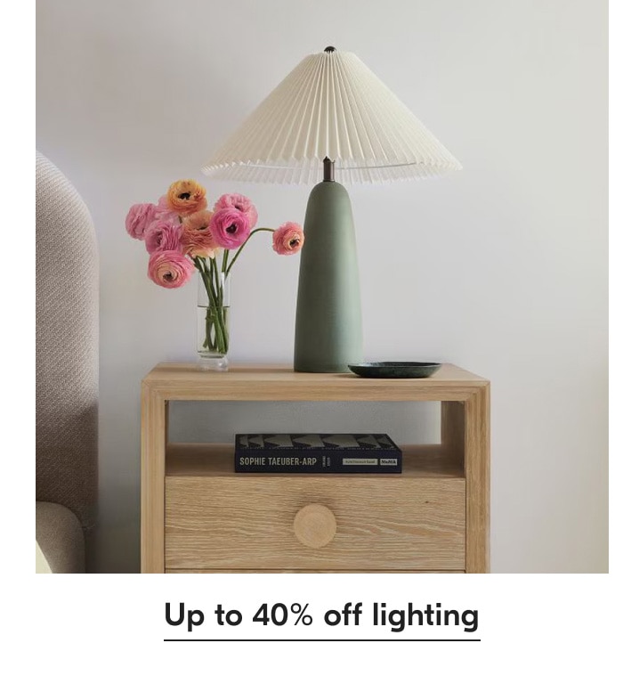 Up to 40% off lighting