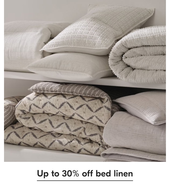 Up to 30% off bed linen