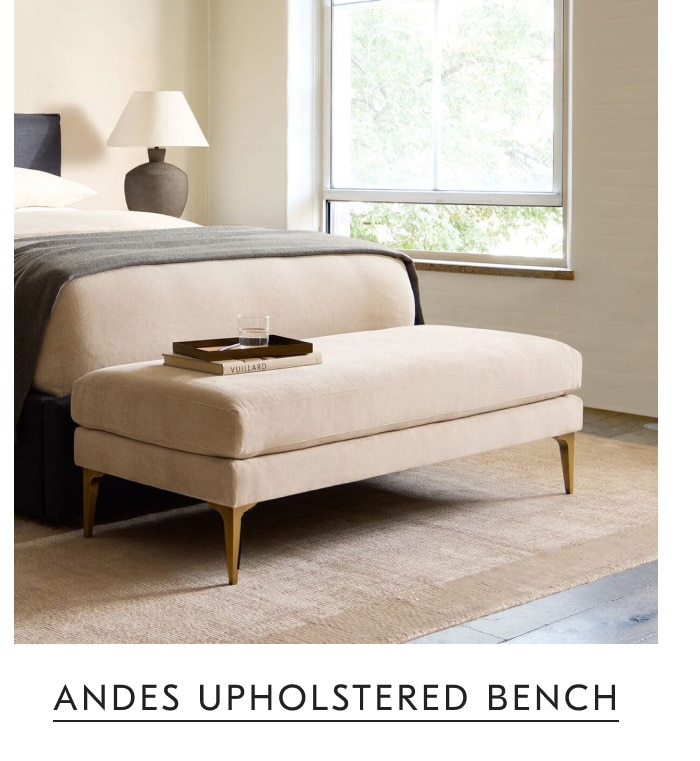Andes upholstered bench