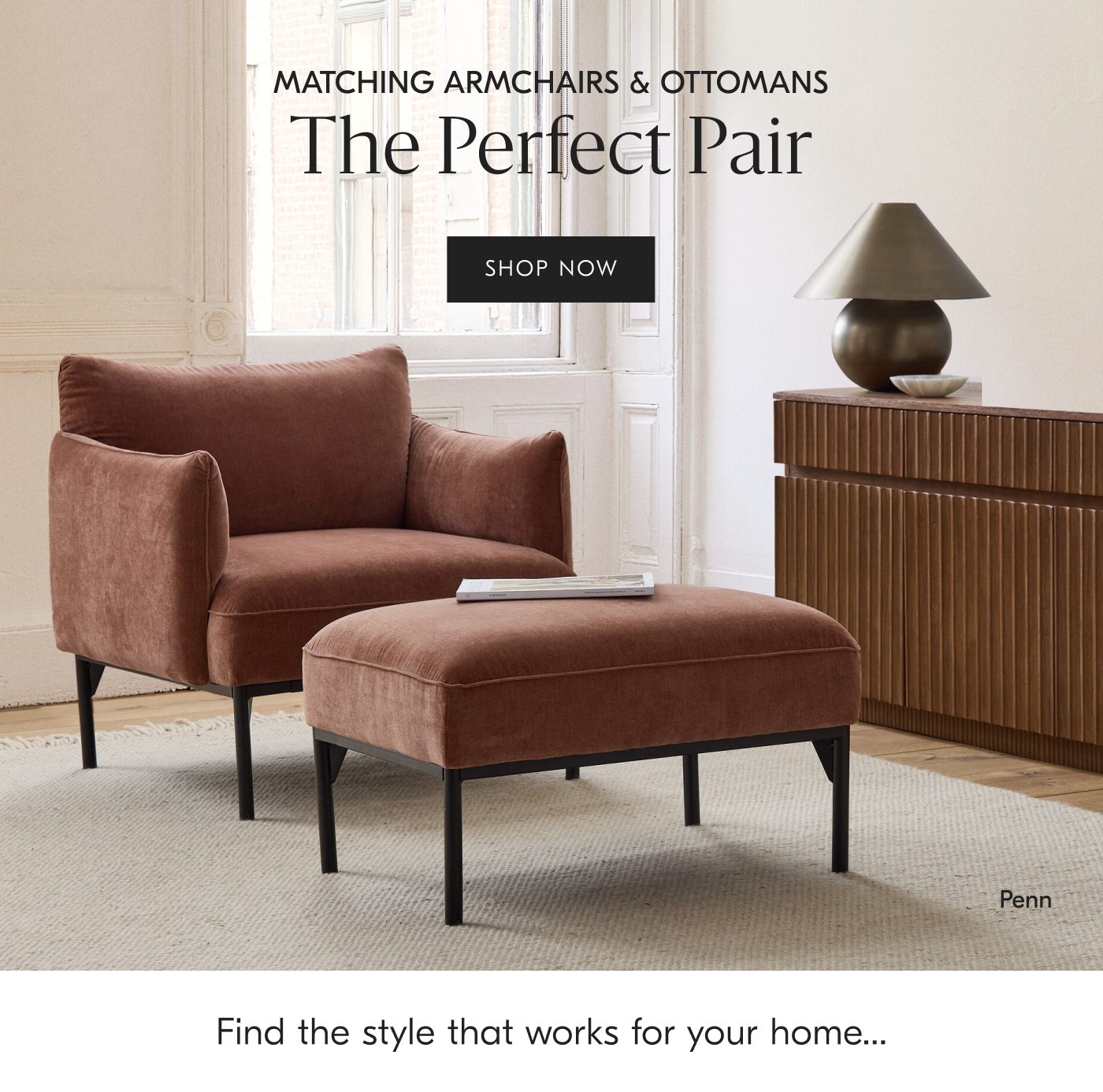 Matching Armchairs & Ottomans The Perfect Pair - Shop now