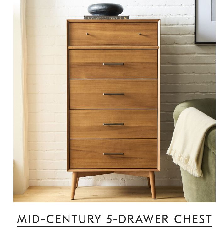 Mid-century 5 drawer chest