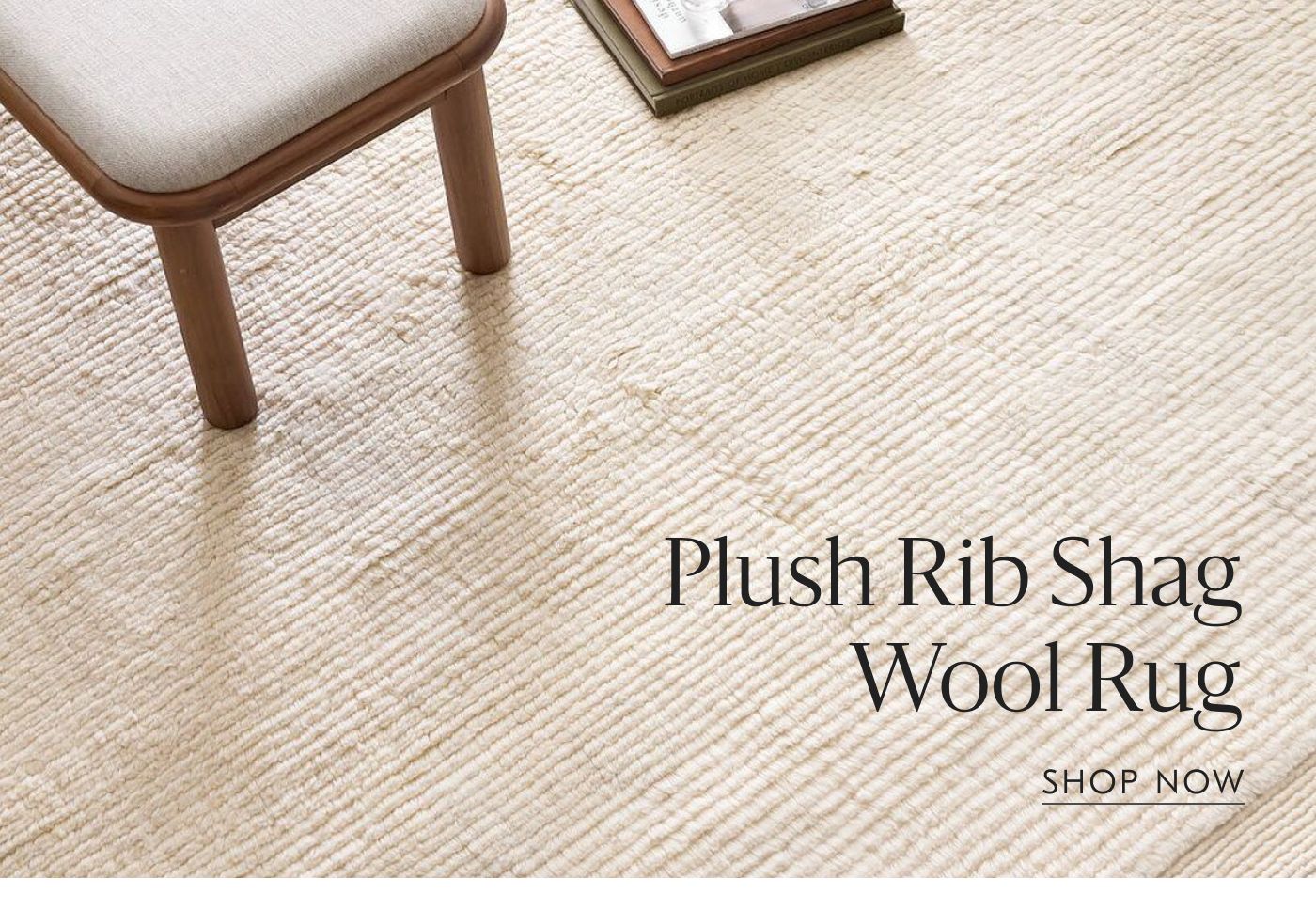 Plush Rib Shag Wool Rug - Shop now