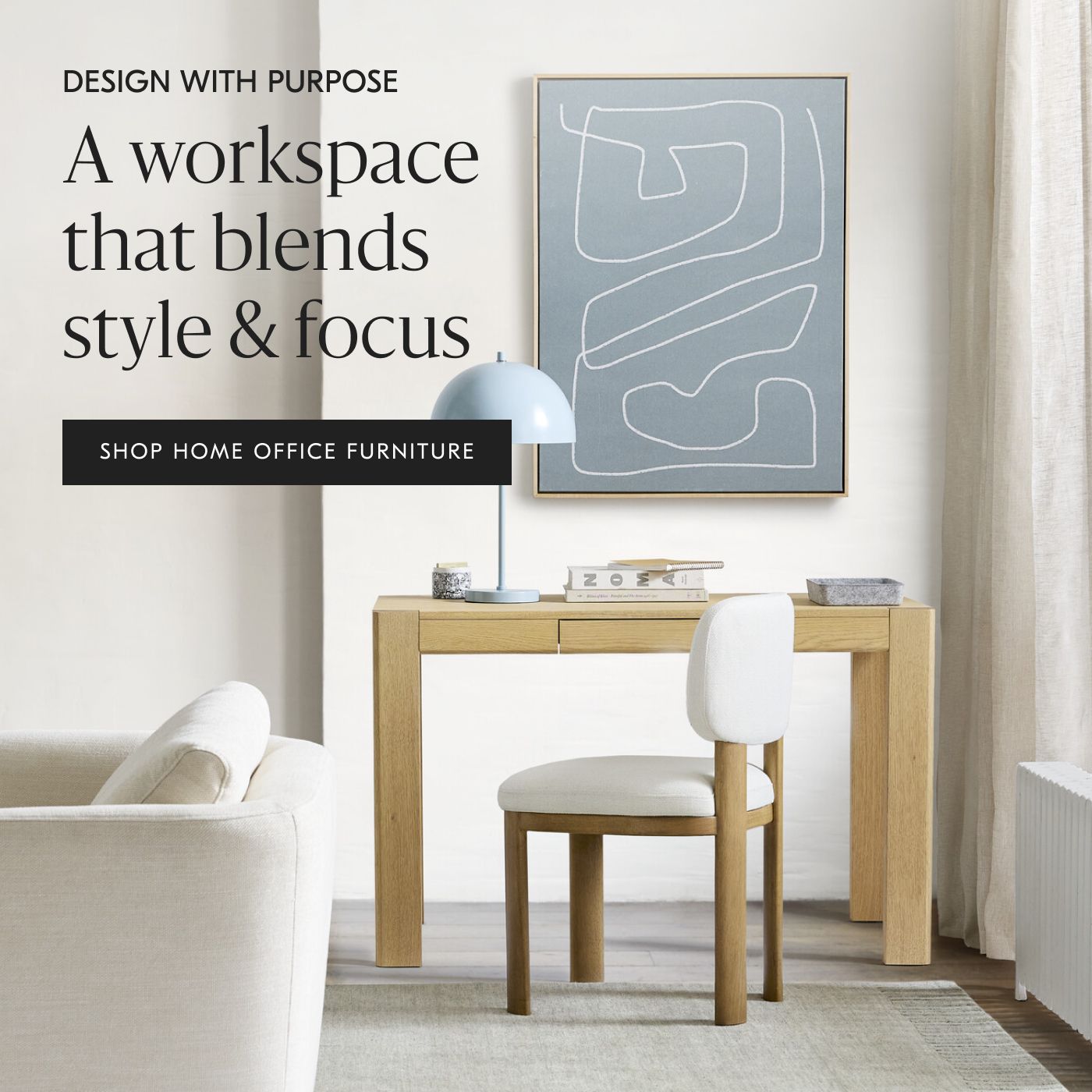 A workspace that blends style & focus - Shop home office furniture
