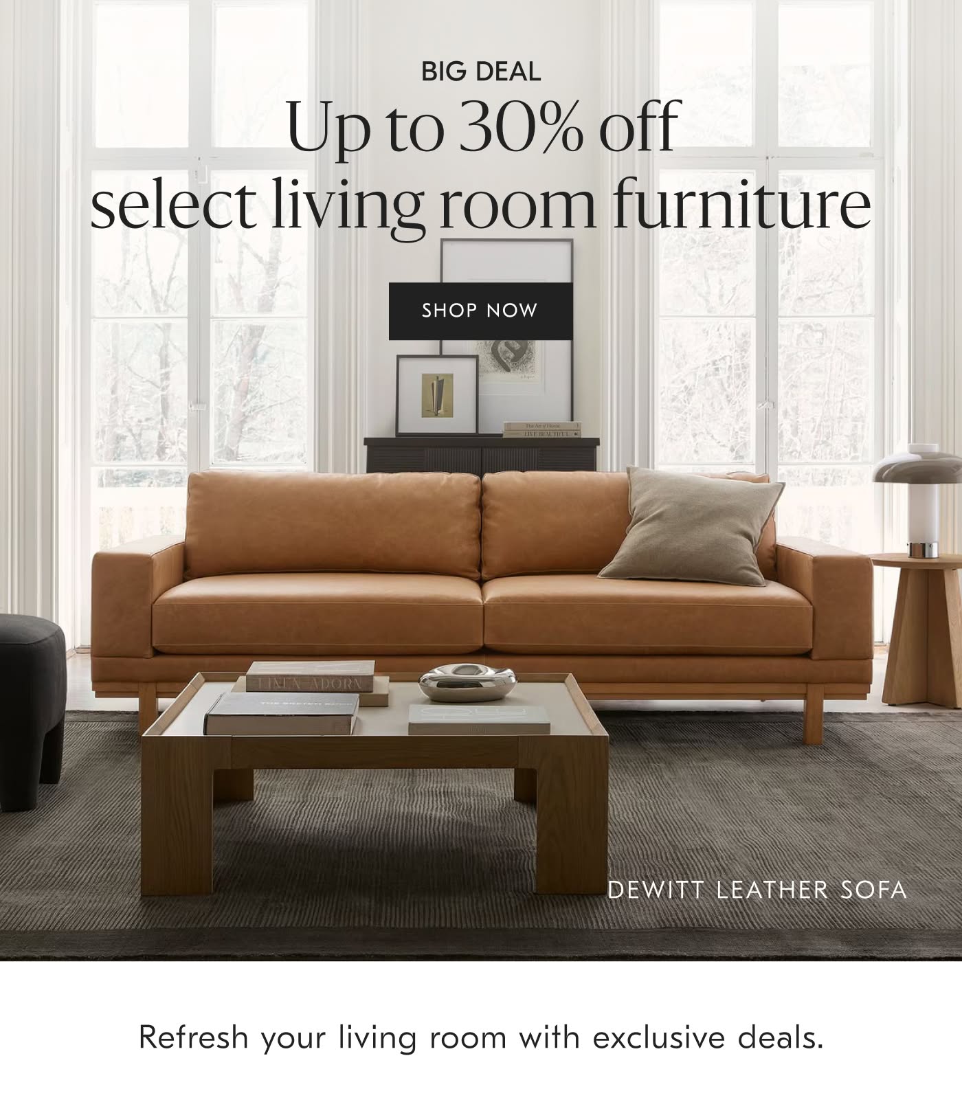 Up to 30% off Select Living Room Furniture - Shop now​