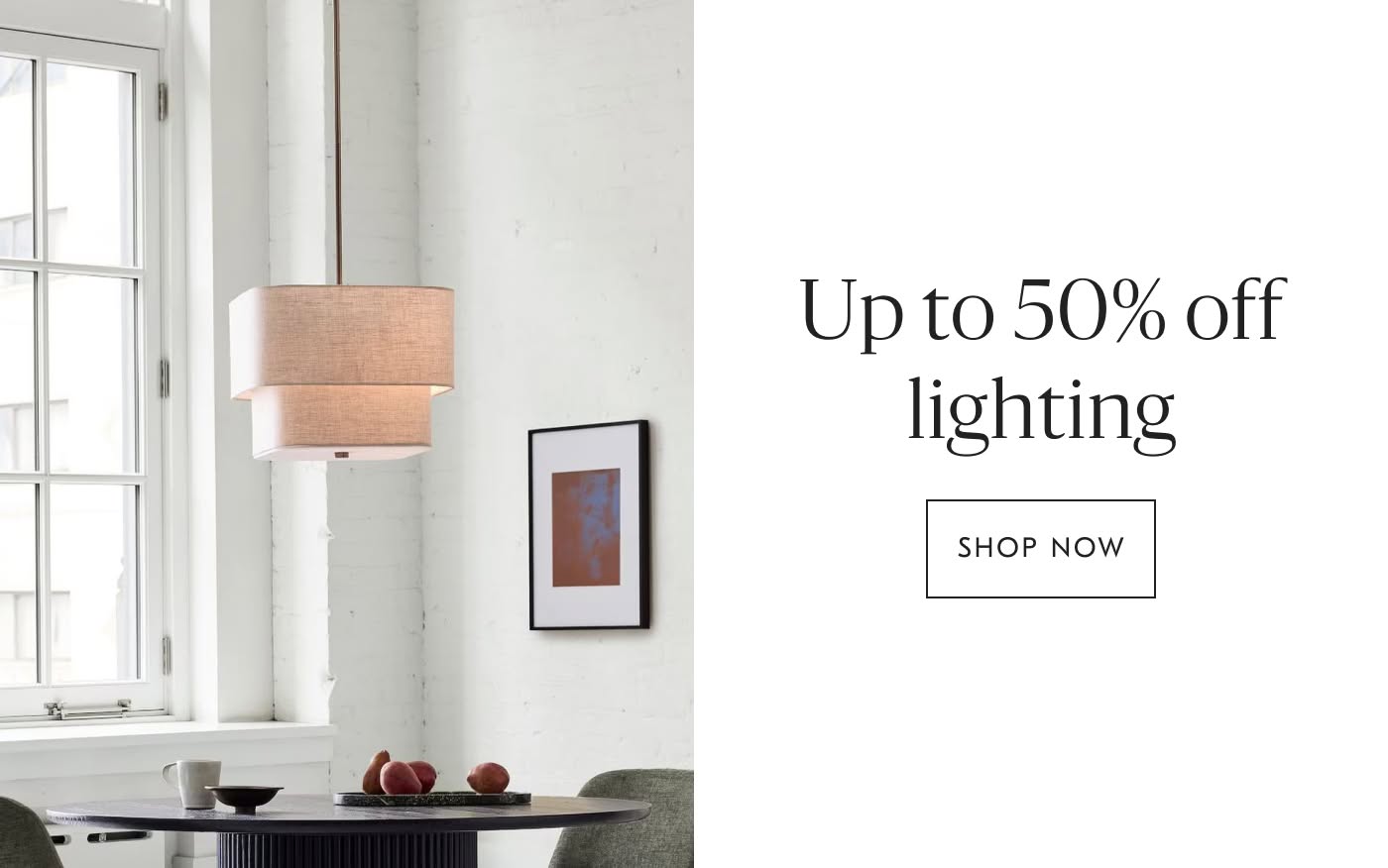 Up to 50% off lighting
