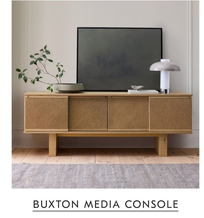 Buxton Leather Media Console