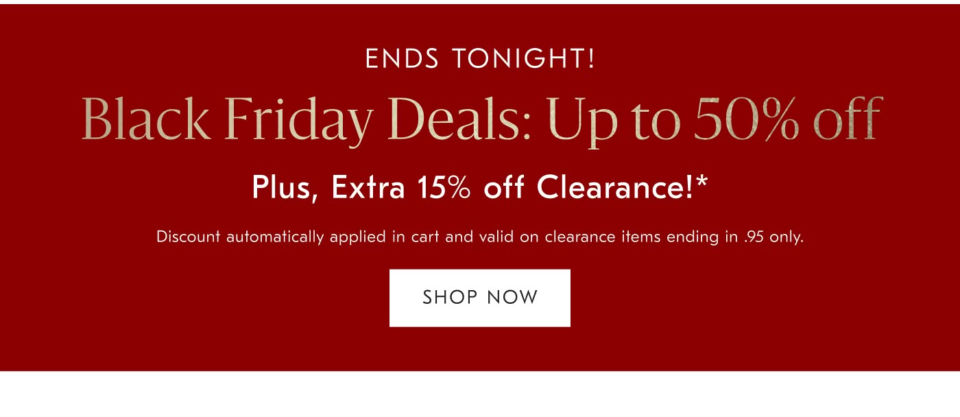 Black Friday Deals: Up to 50% off - Shop now