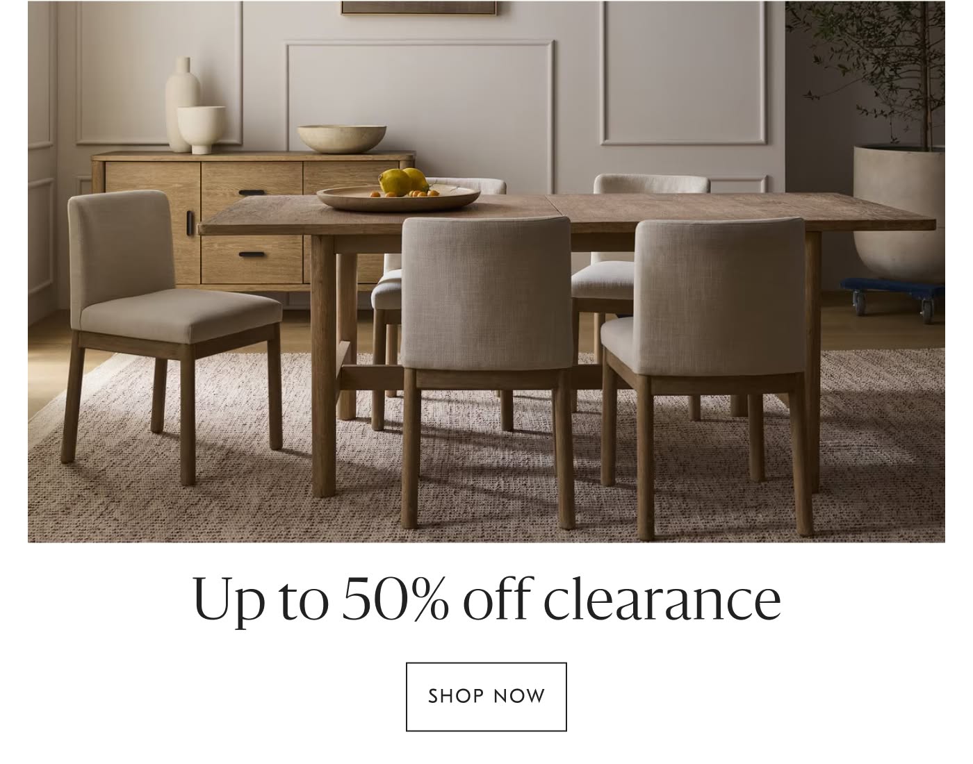 Up to 50% off clearance