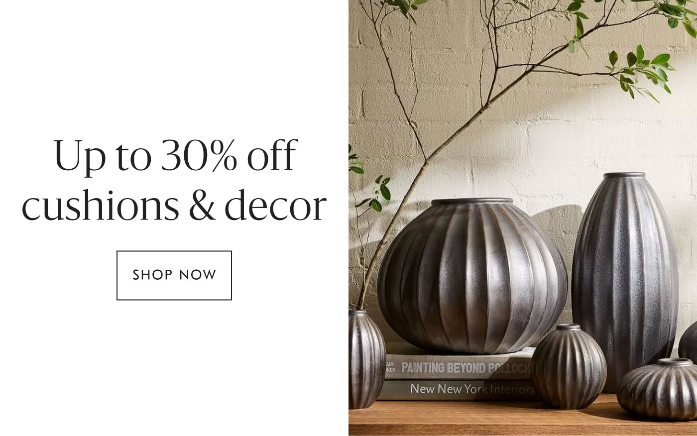 Up to 30% off cushions & décor