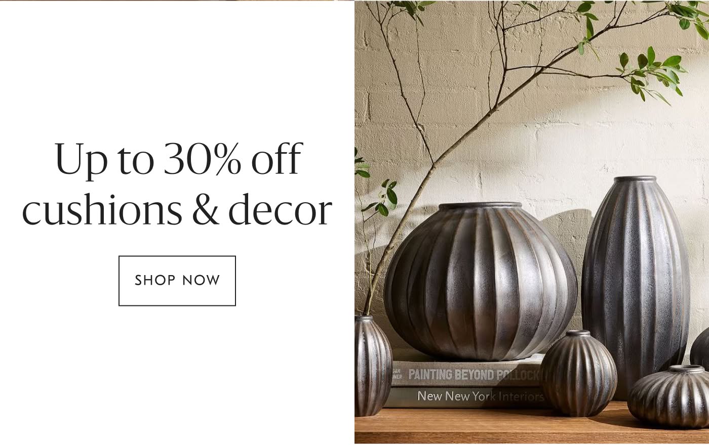 Up to 30% off cushions & décor