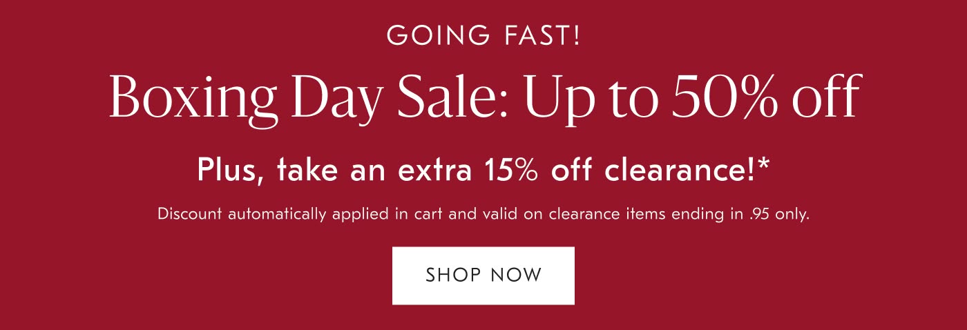 Boxing Day Sale: Up to 50% off