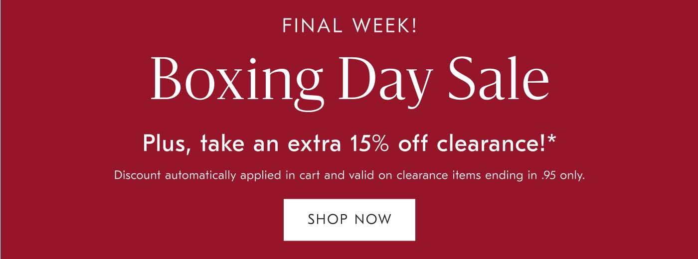 Boxing Day Sale: Up to 50% off