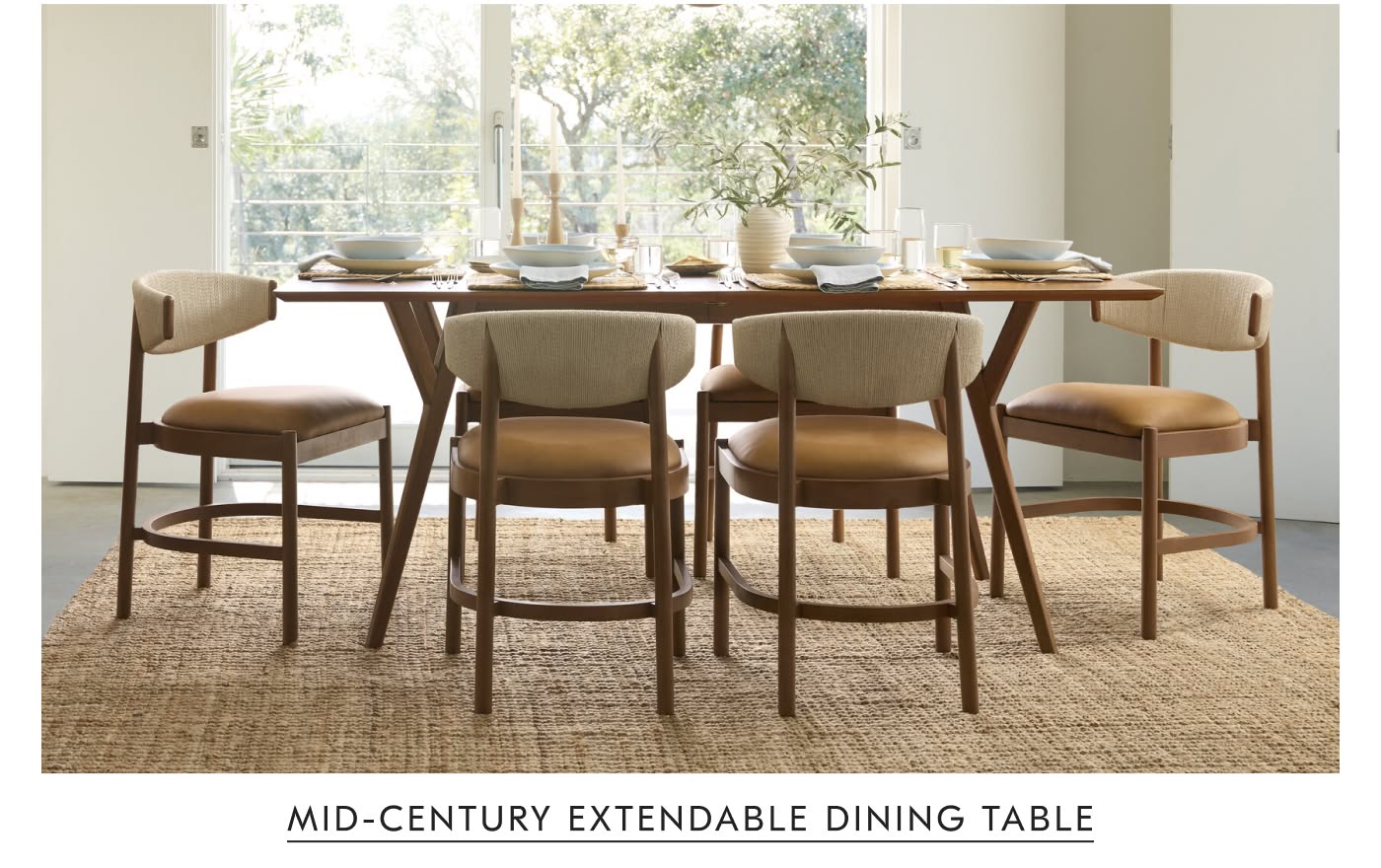 Mid-century Extendable Dining Table