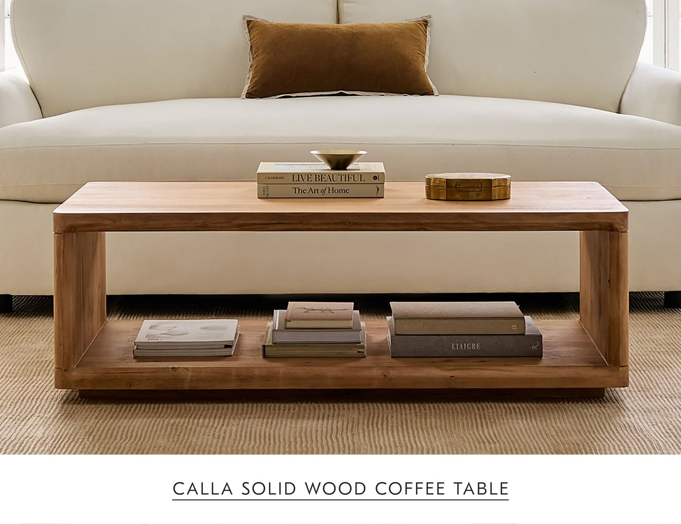 Calla Solid Wood Coffee Table