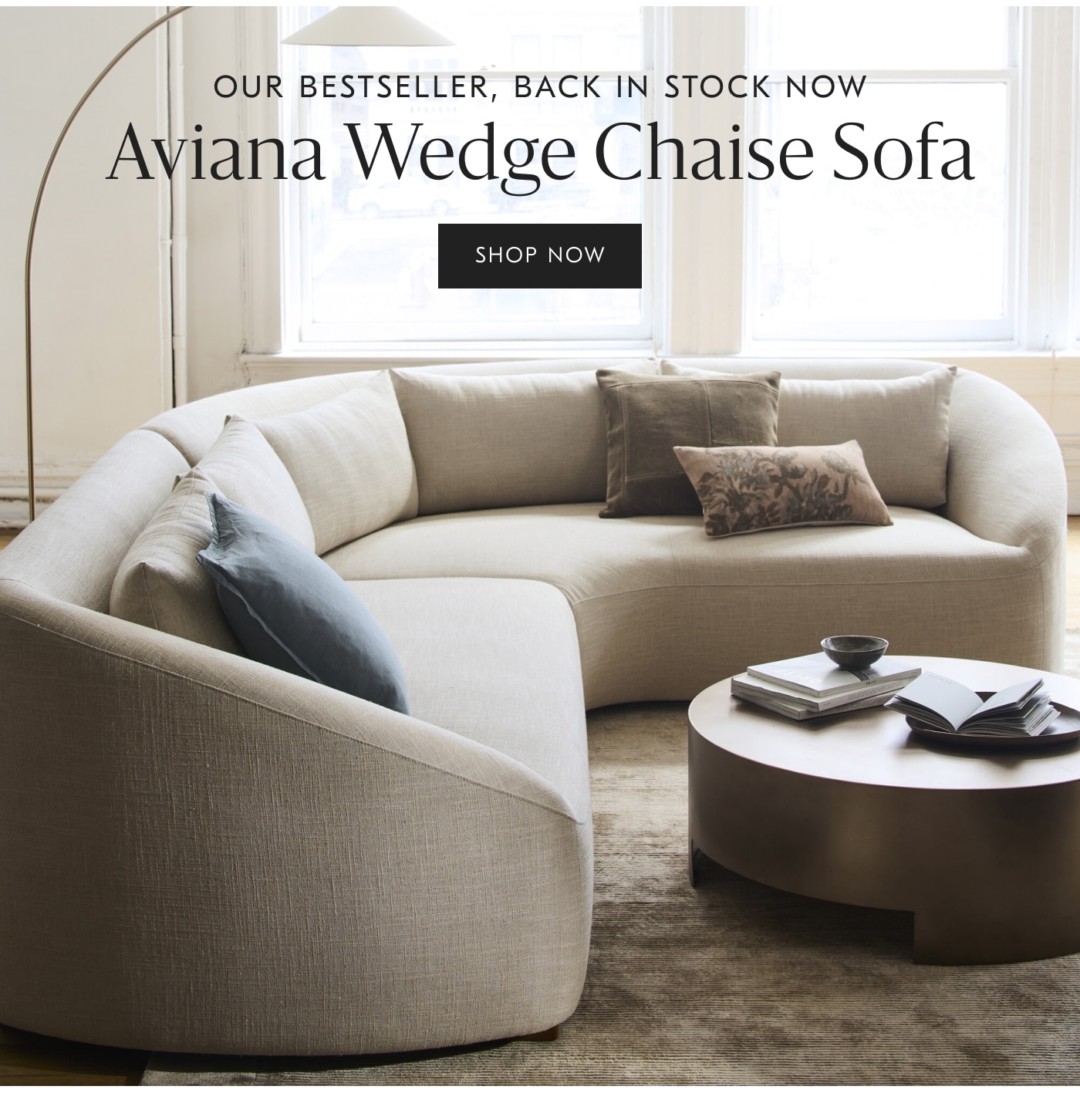 Aviana Wedge Chaise Sofa