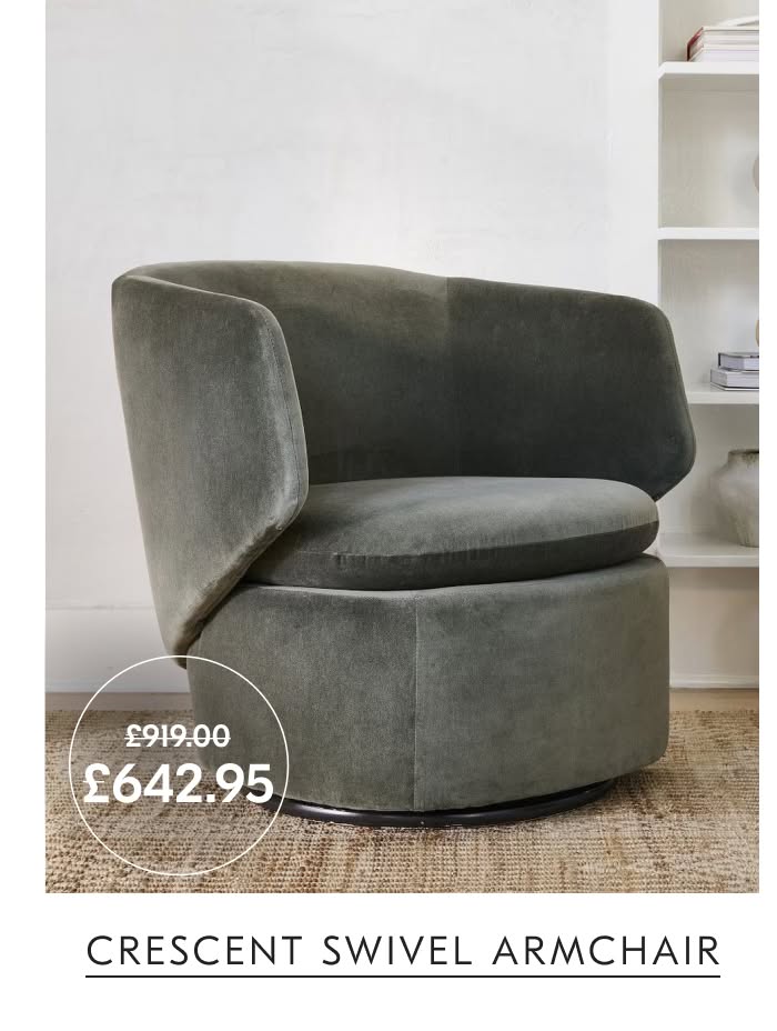 Crescent Swivel Armchair