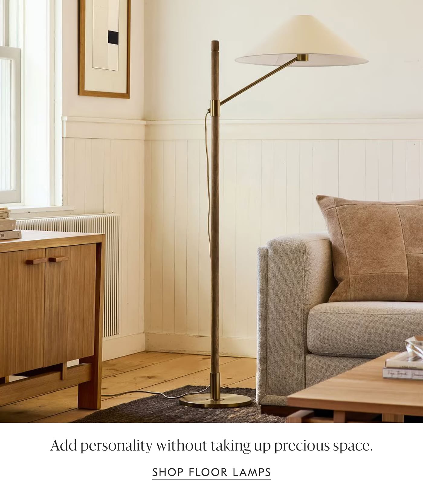 Add personality without taking up precious space - Shop Floor Lamps