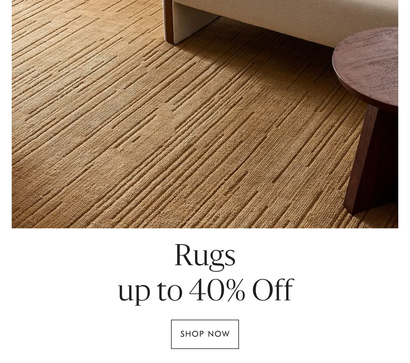 Rugs up to 40% off  - Shop Now