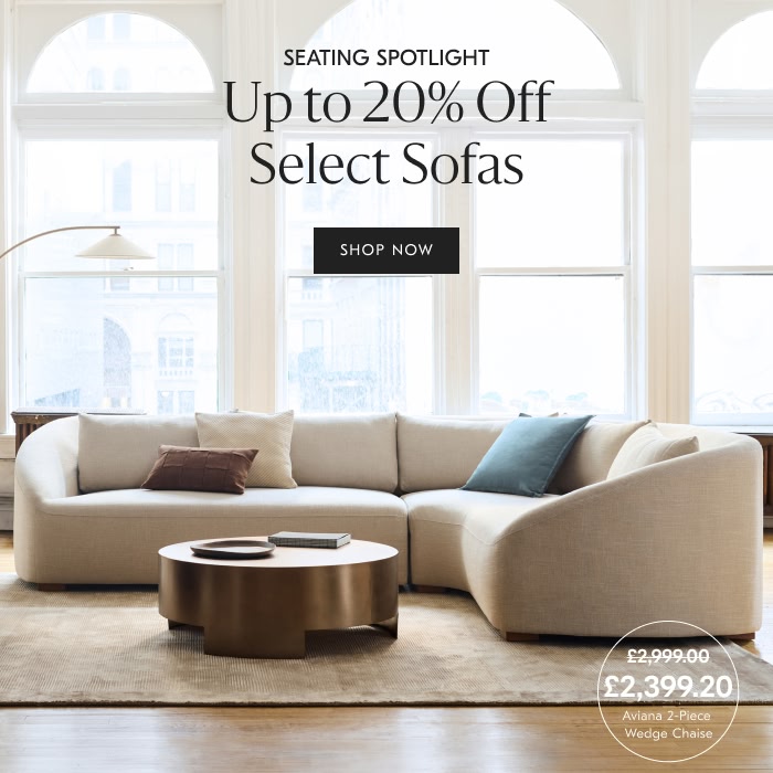 Up to 20% off Select Sofas - Shop Now