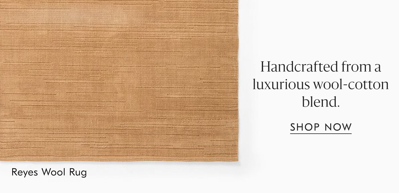Reyes Wool Rug | Handcrafted from a luxurious wool-cotton blend - Shop Now
