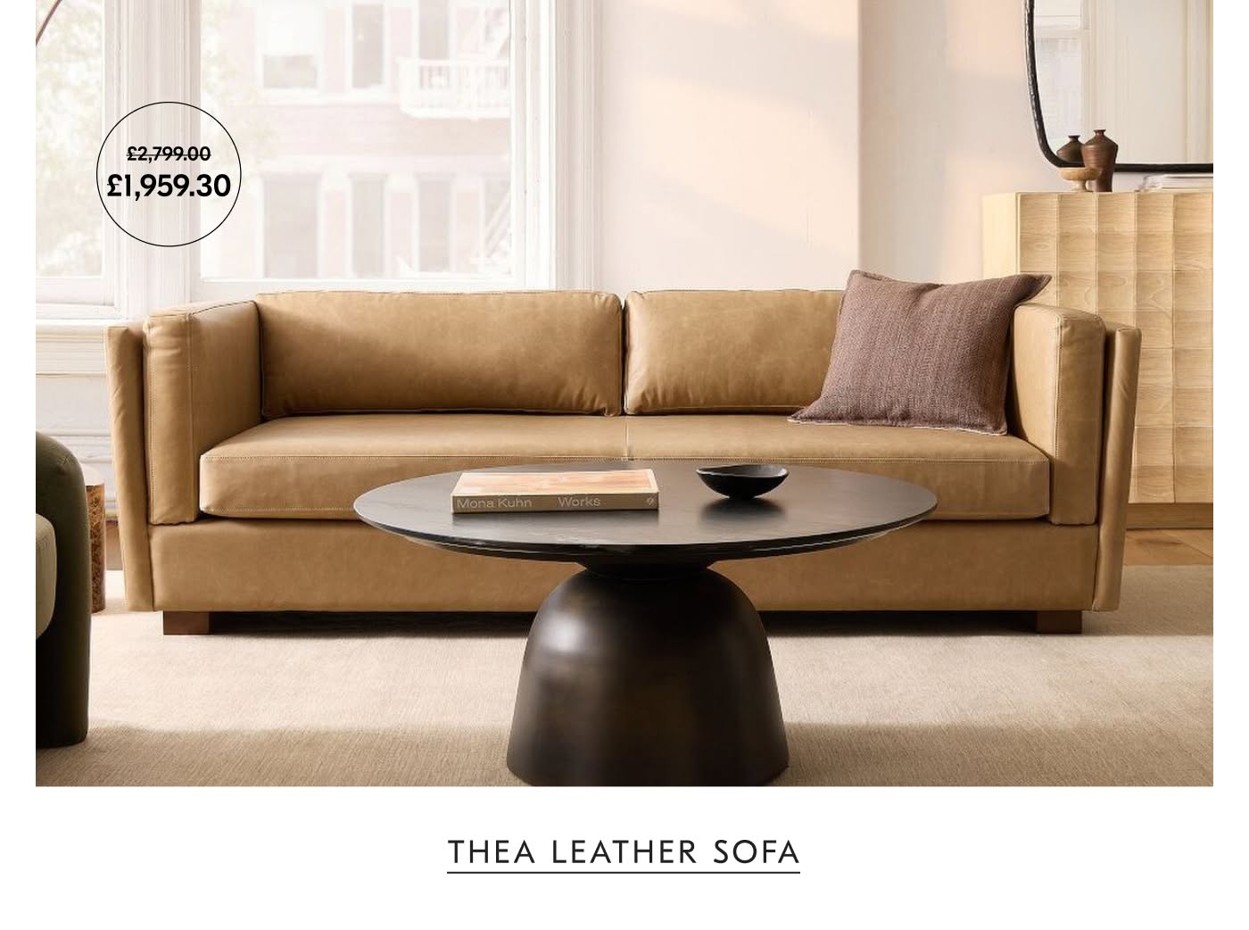 Thea Leather Sofa