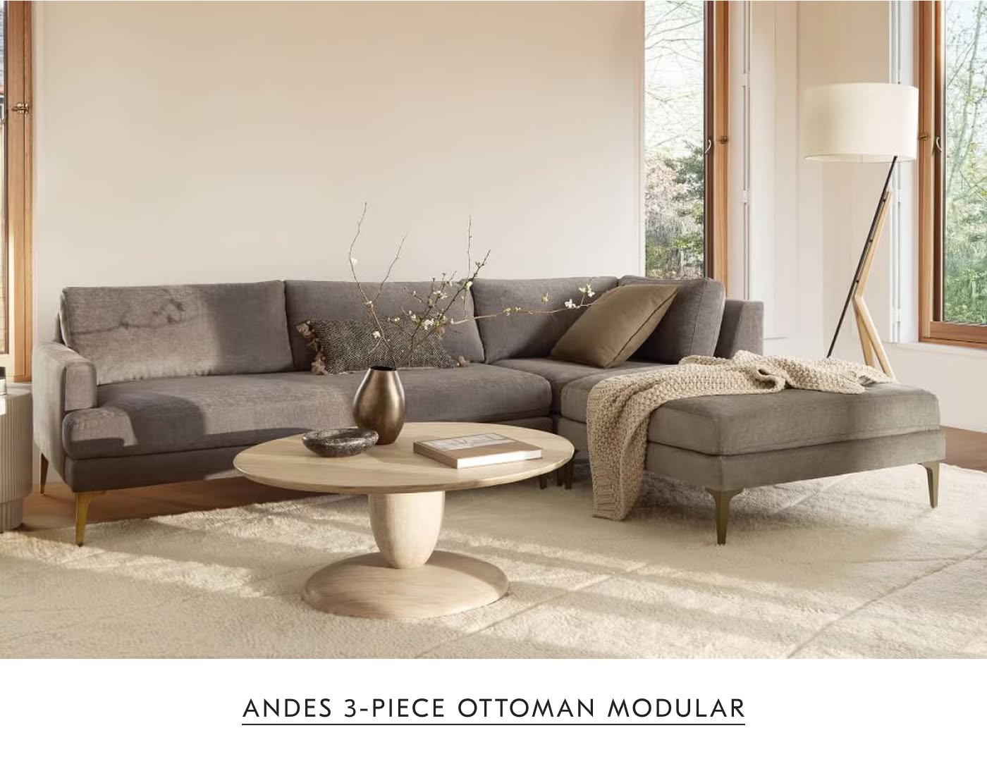 Andes 3-Piece Ottoman Modular