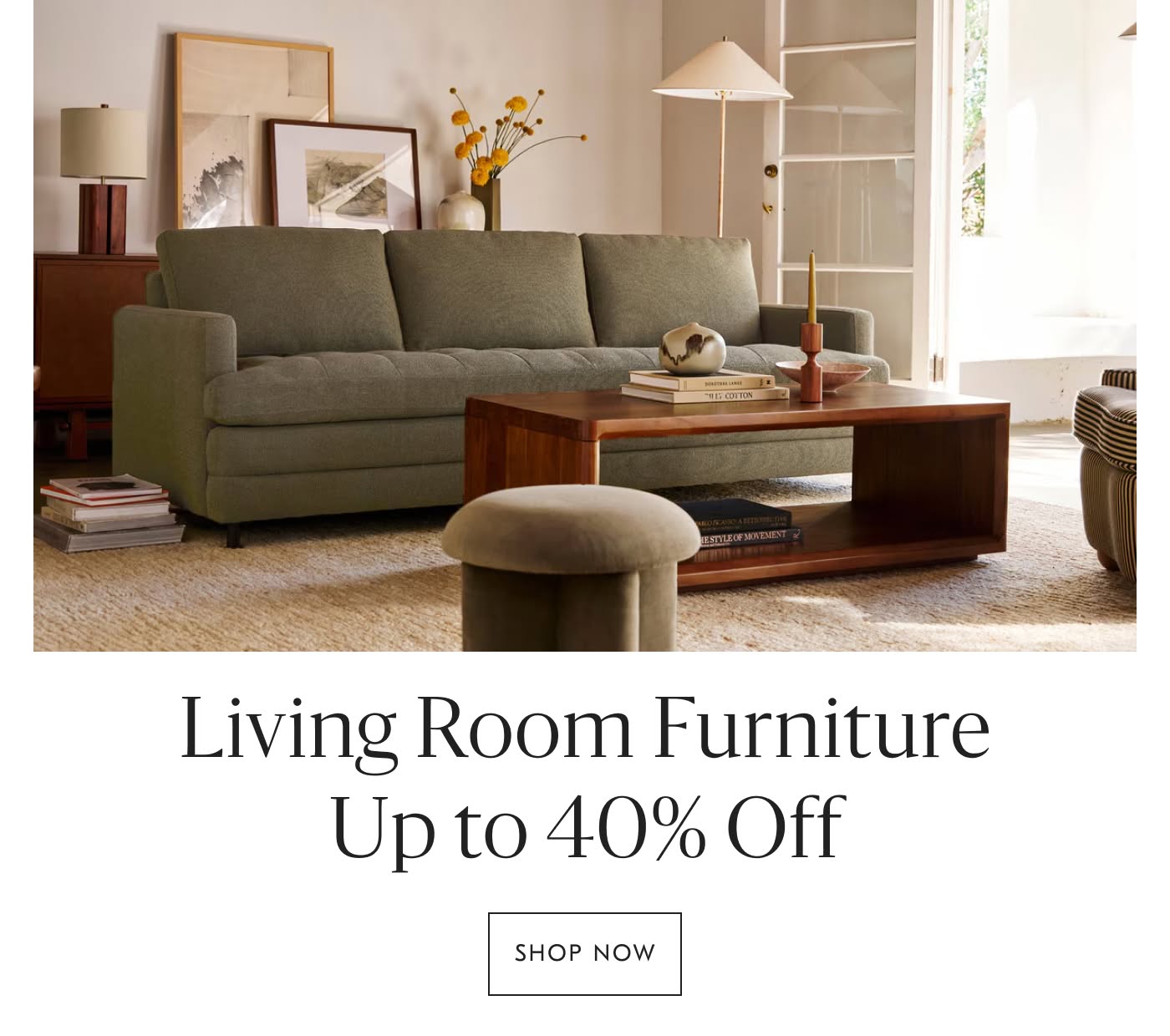 Up to 40% off Living Room Furniture - Shop Now