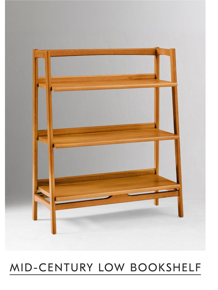 Mid-Century Low Bookshelf